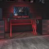 Flash Furniture Red Gaming Ergonomic Desk with Cup Holder and Headphone Hook NAN-RS-G1030-RD-GG